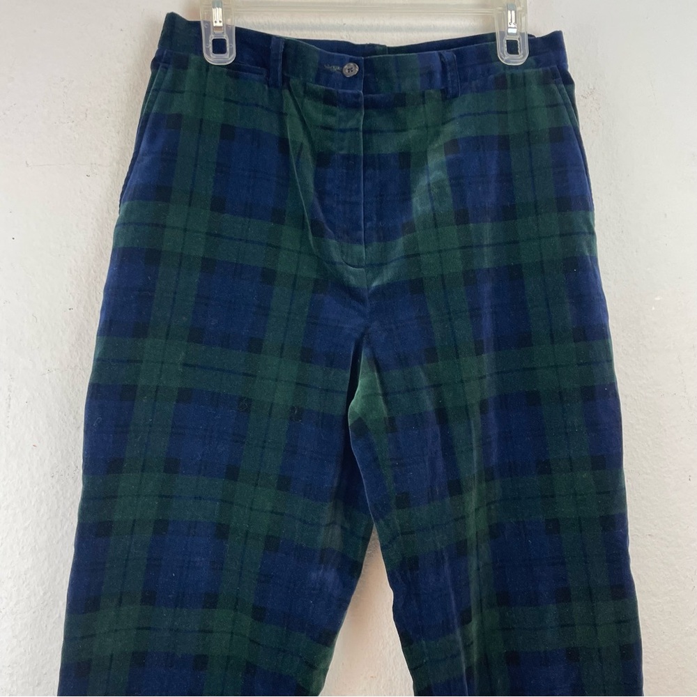 Vintage Velvet Blackwatch Plaid Pants By Ralph Lauren, Size 10